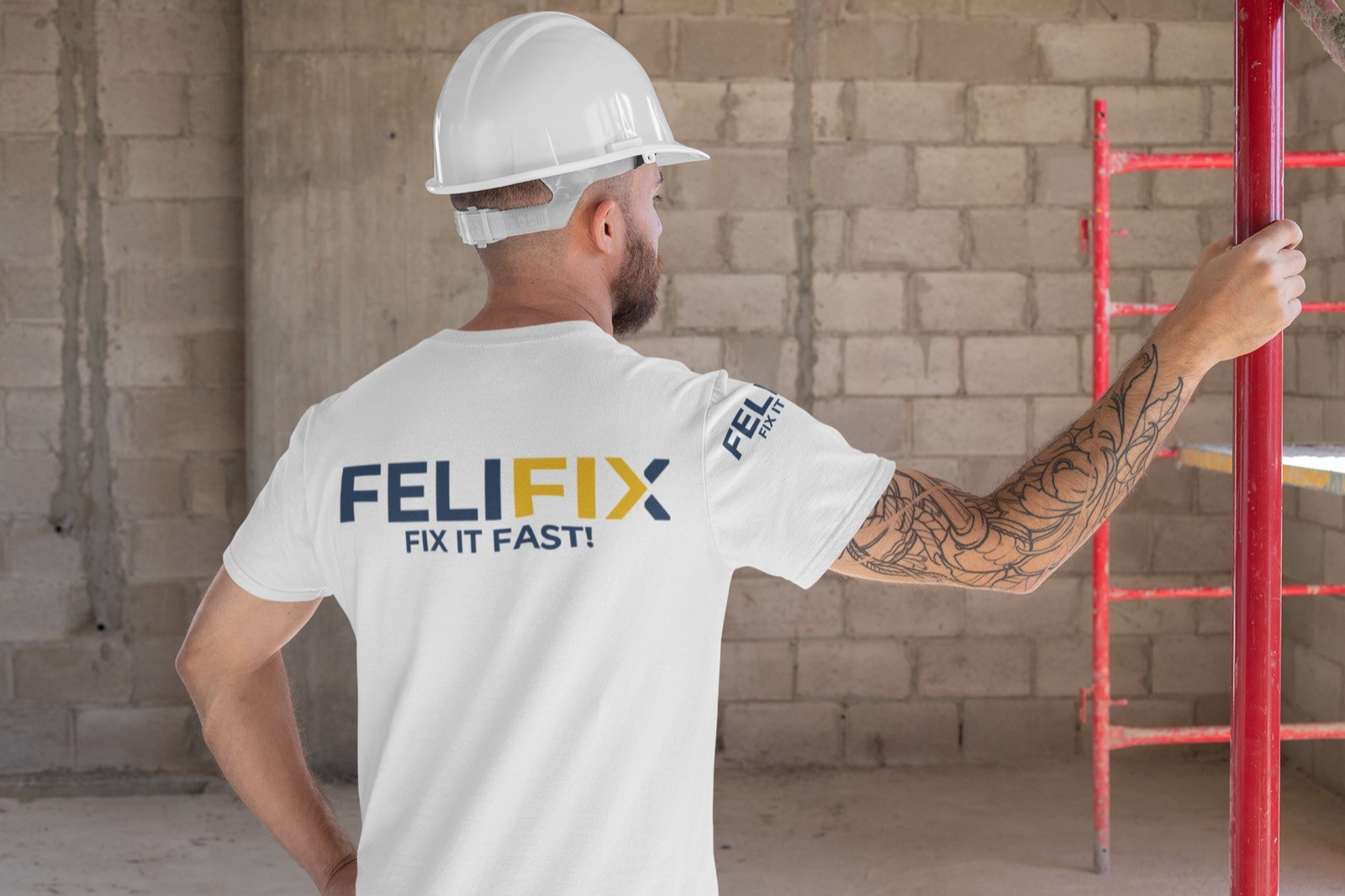 FeliFix construction crew member on site