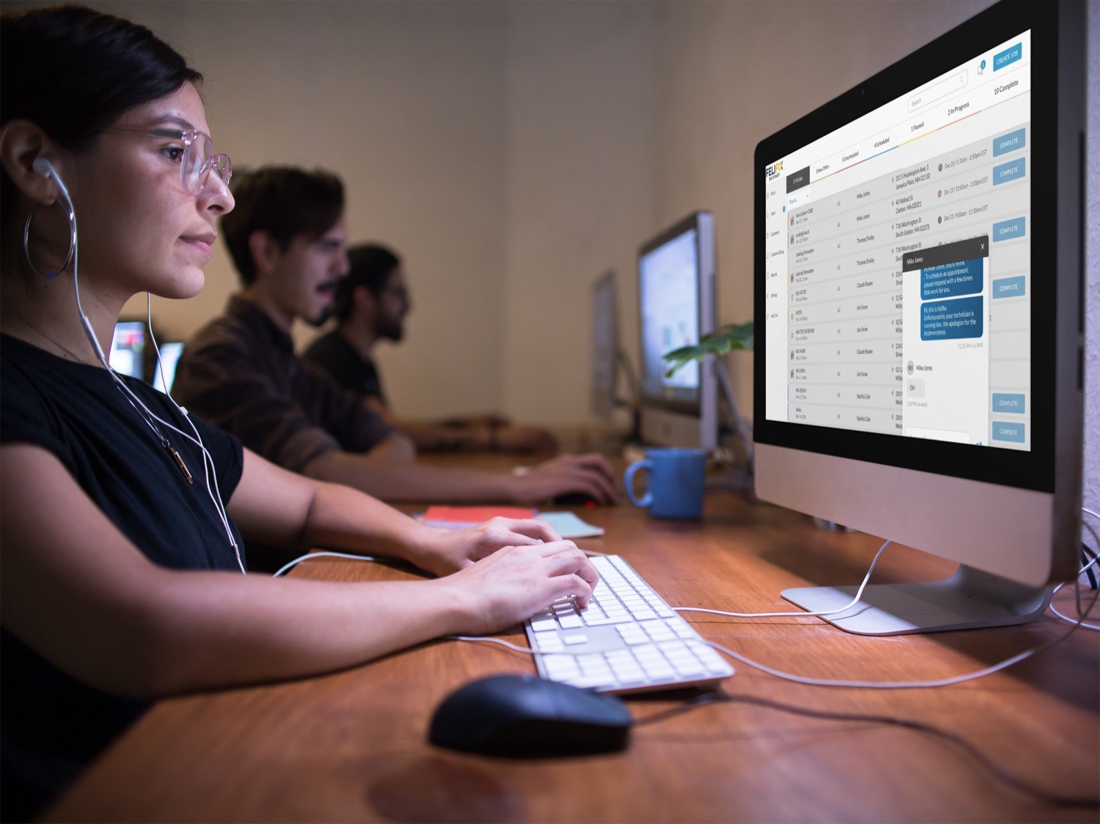 FeliFix office team coordinating service requests